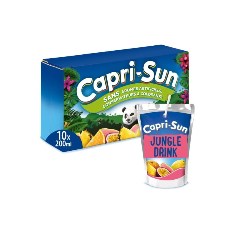 CAPRI-SUN - Jungle Drink Boisson aux fruits - pack de 10 x 200 ml Sonico.fr