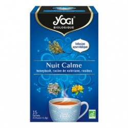 YOGI - Infusion Nuit Calme Infusion ayurvédique Bio - boite de 15 sachets - 27 g Sonico.fr