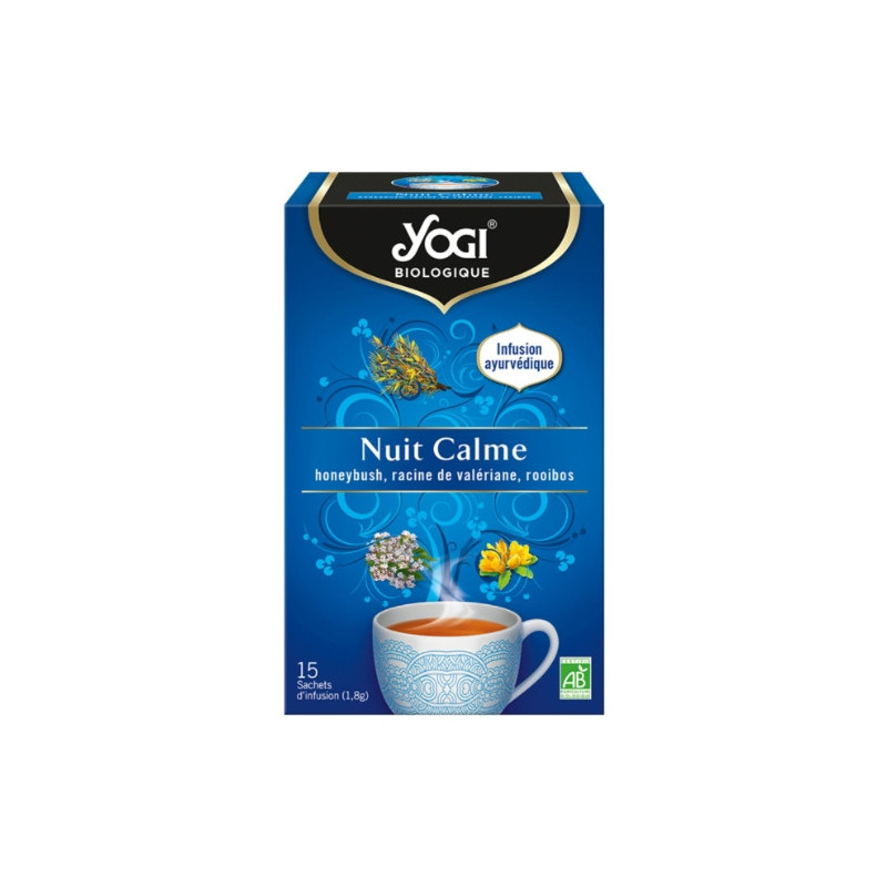 YOGI - Infusion Nuit Calme Infusion ayurvédique Bio - boite de 15 sachets - 27 g Sonico.fr