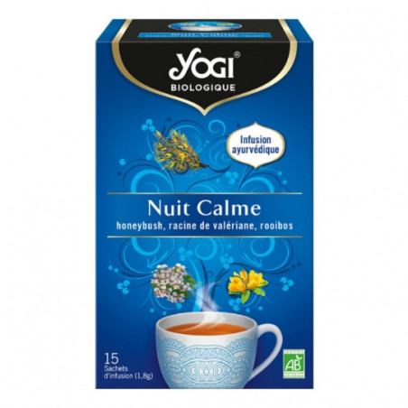 YOGI - Infusion Nuit Calme Infusion ayurvédique Bio - boite de 15 sachets - 27 g Sonico.fr