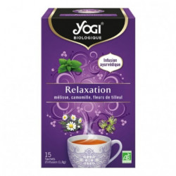 YOGI - Infusion Relaxation Infusion ayurvédique Bio - boite de 15 sachets - 27 g Sonico.fr