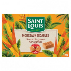 SAINT LOUIS - Sucre morceaux sécables de canne non raffiné - paquet de 1 kg Sonico.fr