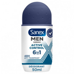 SANEX - Men Dermo Active Control anti-transpirant Déodorant 48H - roll-on de 50 ml Sonico.fr