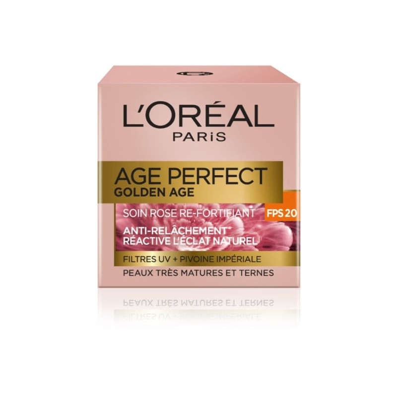 L'OREAL Paris - Age Perfect Soin Visage Golden Âge Soin Rose Re-fortifiant - flacon de 50 ml Sonico.fr