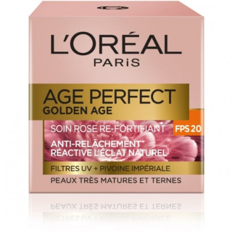 L'OREAL Paris - Age Perfect Soin Visage Golden Âge Soin Rose Re-fortifiant - flacon de 50 ml Sonico.fr