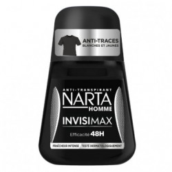 NARTA - Invisimax Déodorant Homme 48h Anti-Traces Blanches - roll-on de 50 ml Sonico.fr