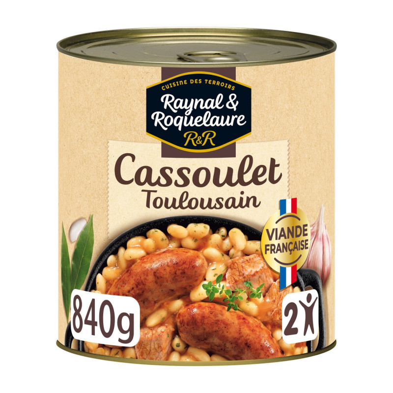 RAYNAL ET ROQUELAURE - Cassoulet Toulousain - boite de 840 g Sonico.fr