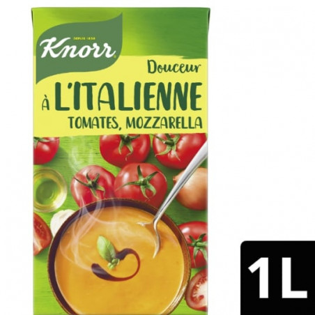 KNORR - Soupe Douceur À l'Italienne Tomates Mozzarella - brique de 1 L Sonico.fr