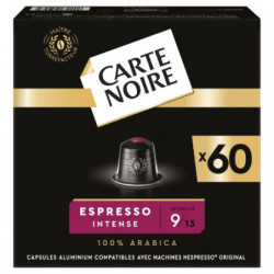 CARTE NOIRE - Café Espresso Intense N°9 Compatibles Nespresso - Paquet de 60 capsules Sonico.fr