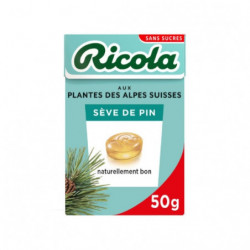 RICOLA - Sève de Pin Bonbons sans sucres - boite de 50 g Sonico.fr