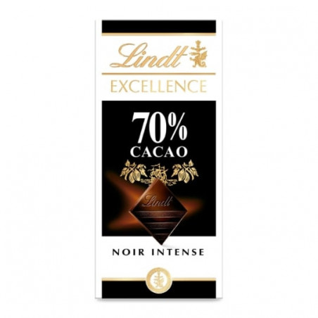 LINDT - Excellence Tablette de chocolat Noir 70 % - tablette de 100 g Sonico.fr