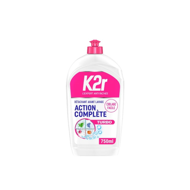 K2R - Détachant Avant Lavage Ciblage Facile Action Complete - flacon de 750 ml Sonico.fr