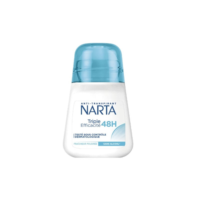 NARTA - Triple Efficacité Déodorant Anti Transpirant Femme 48h - roll-on de 50 ml Sonico.fr