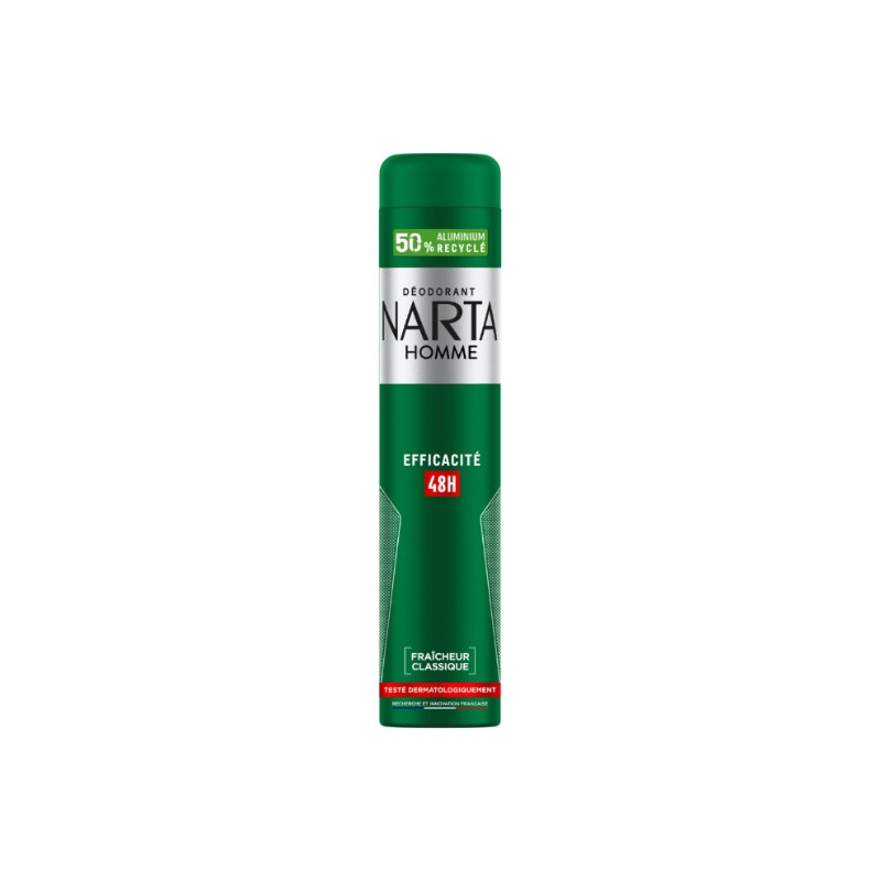 NARTA - Homme Efficacité Déodorant 48h - flacon de 200 ml Sonico.fr