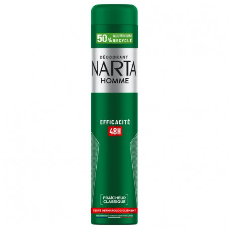NARTA - Homme Efficacité Déodorant 48h - flacon de 200 ml Sonico.fr