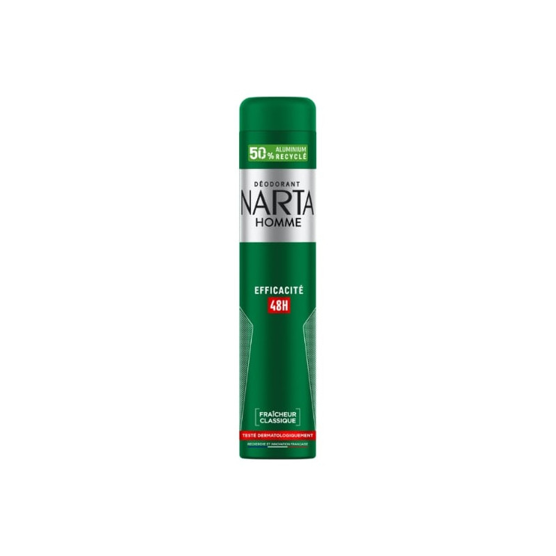 NARTA - Homme Efficacité Déodorant 48h - flacon de 200 ml Sonico.fr