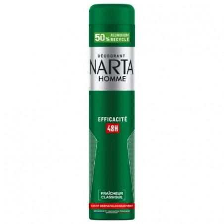 NARTA - Homme Efficacité Déodorant 48h - flacon de 200 ml Sonico.fr