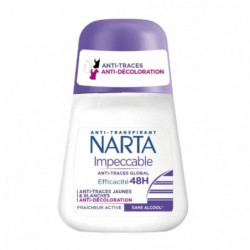NARTA - Impeccable Anti-Traces Global Déodorant Anti Transpirant Femme 48h - roll-on de 50 ml Sonico.fr