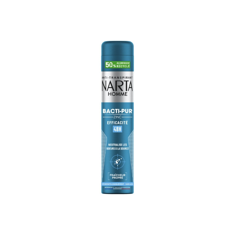 NARTA - Bacti-Pur au Zinc 48h Deodorant Homme - spray de 200 ml Sonico.fr