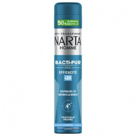 NARTA - Bacti-Pur au Zinc 48h Deodorant Homme - spray de 200 ml Sonico.fr