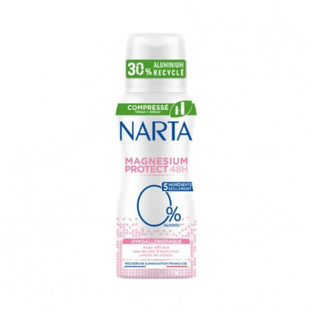NARTA - Magnesium Protect 0% Déodorant 48h - spray de 100 ml Sonico.fr