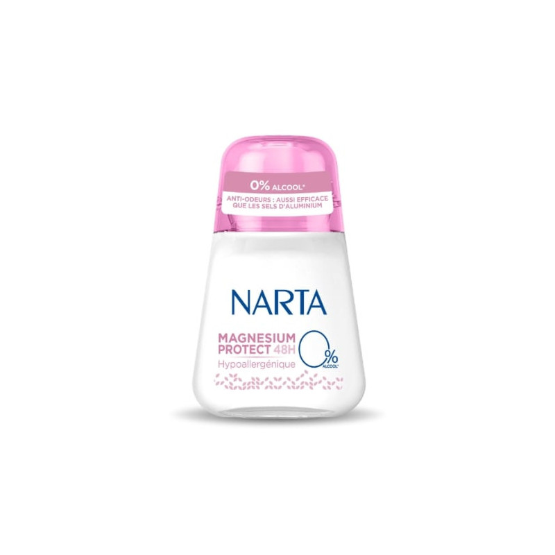 NARTA - Magnésium Protect Hypoallergénique 48h Deodorant Femme - roll-on de 50 ml Sonico.fr