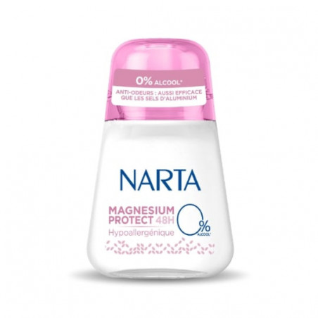 NARTA - Magnésium Protect Hypoallergénique 48h Deodorant Femme - roll-on de 50 ml Sonico.fr