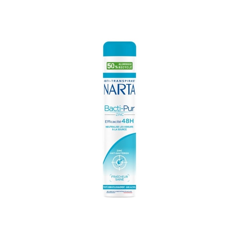 NARTA - Bacti-Pur au Zinc 48h Deodorant Femme - spray de 200 ml Sonico.fr