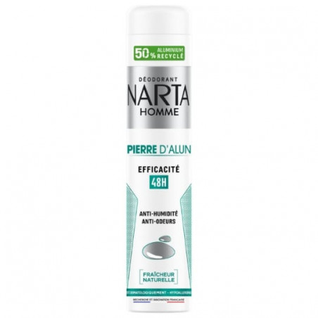 NARTA - Homme Pierre d'Alun Déodorant 48h - flacon de 200 ml Sonico.fr