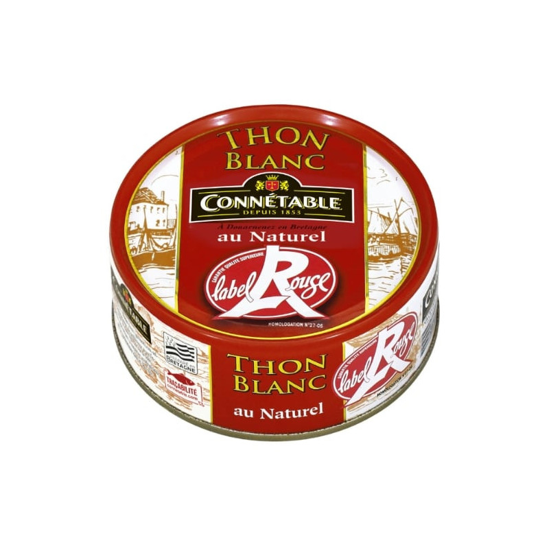 CONNETABLE - Thon blanc au naturel Label Rouge - boîte de 112 g Sonico.fr