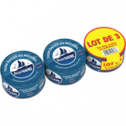 PETIT NAVIRE - Thon Entier au Naturel - paquet de 3 boites de 140 g Sonico.fr