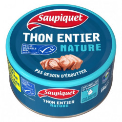 SAUPIQUET - Thon entier au naturel MSC - boite de 280 g Sonico.fr