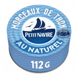 PETIT NAVIRE - Morceaux de Thon au Naturel - boite de 112 g Sonico.fr