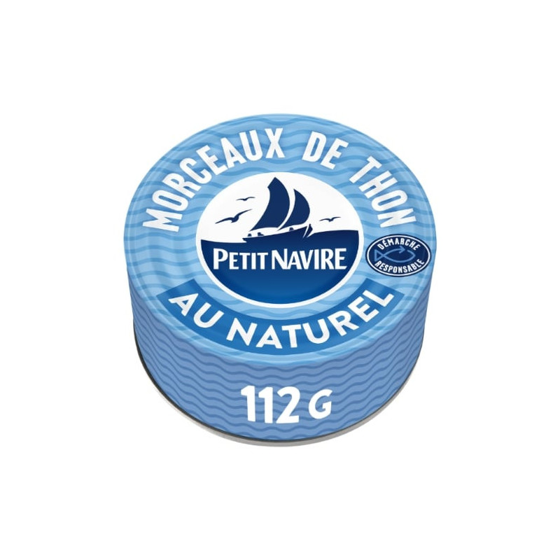 PETIT NAVIRE - Morceaux de Thon au Naturel - boite de 112 g Sonico.fr