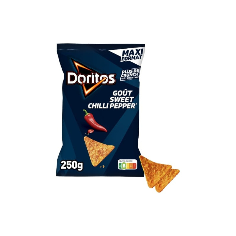 DORITOS - Tortillas Chips goût Sweet Chili Pepper Maxi format - sachet de 250 g Sonico.fr