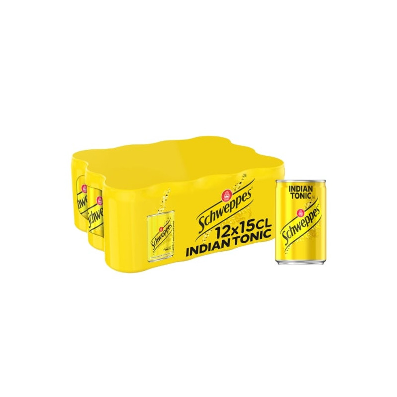 SCHWEPPES - Indian Tonic - pack de 12 canettes de 15 cl Sonico.fr
