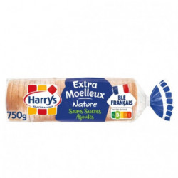 HARRYS - Extra Moelleux Nature Sans Sucres Ajoutés Pain De Mie - paquet de 750 g Sonico.fr