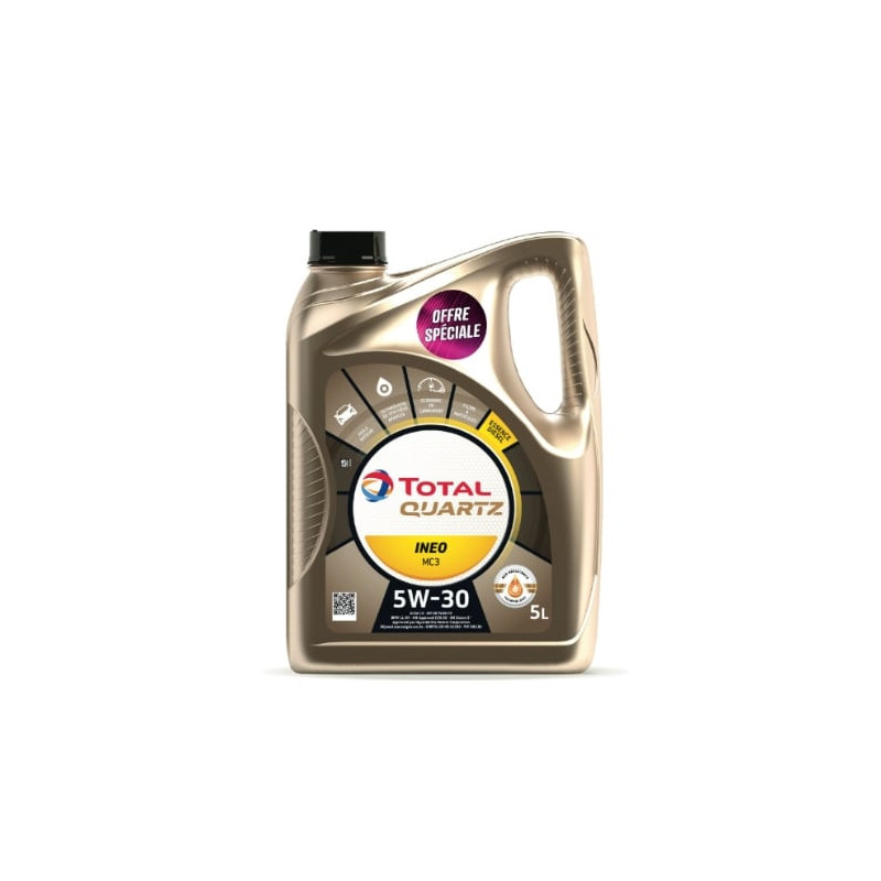TOTAL - Quartz Ineo MC3 5W30 Huile moteur - bidon de 5 L Sonico.fr