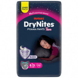 HUGGIES - DryNites Teen - Slips de nuit filles 8-15 ans (27-57kg) - 13 culottes Sonico.fr