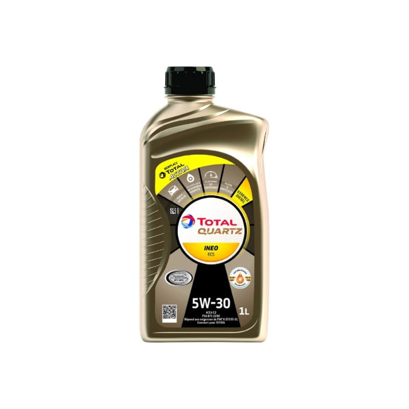 TOTAL - Quartz Ineo ECS 5W30 Huile moteur - bidon de 1 L Sonico.fr