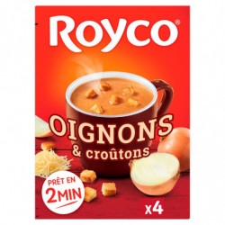 ROYCO - Soupe Minute Soup Gratinée Oignon Et Croûtons déshydratée - boite de 60 g Sonico.fr