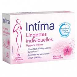 INTIMA - Lingettes intimes en sachets individuelles - paquet de 16 sachets Sonico.fr