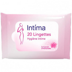 INTIMA - Lingettes intimes Usage Quotidien Hamamélis - paquet de 20 lingettes Sonico.fr