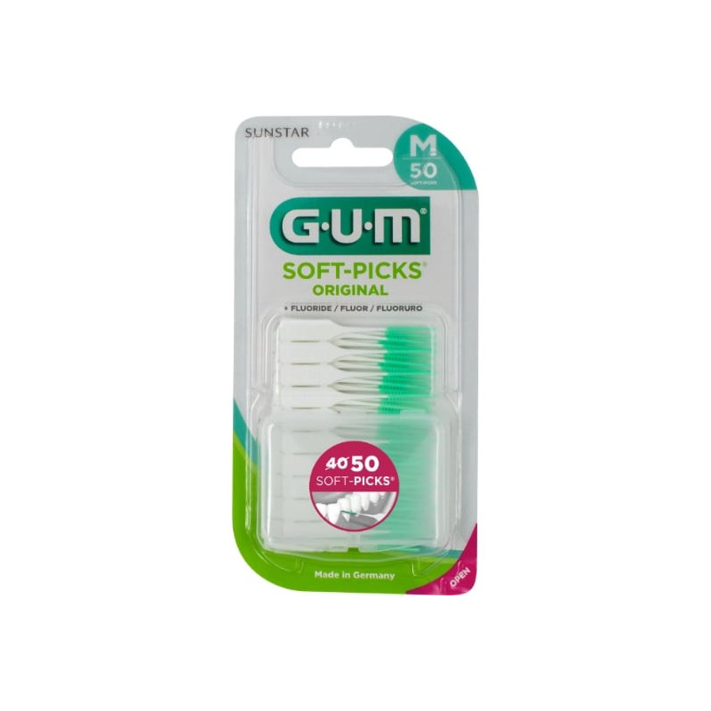 GUM - Soft Picks Original M Brossettes Interdentaire - boite de 50 brossettes Sonico.fr