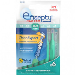 EFISEPTYL - Clean Expert 0.9 mm brossettes interdentaire - paquet de 6 brossettes Sonico.fr