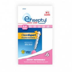 EFISEPTYL - Clean Expert 0.6 mm brossettes interdentaire - paquet de 6 brossettes Sonico.fr