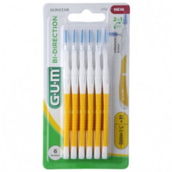 GUM - Bi-Direction 1.4 mm Brossettes Interdentaire - boite de 6 brossettes Sonico.fr
