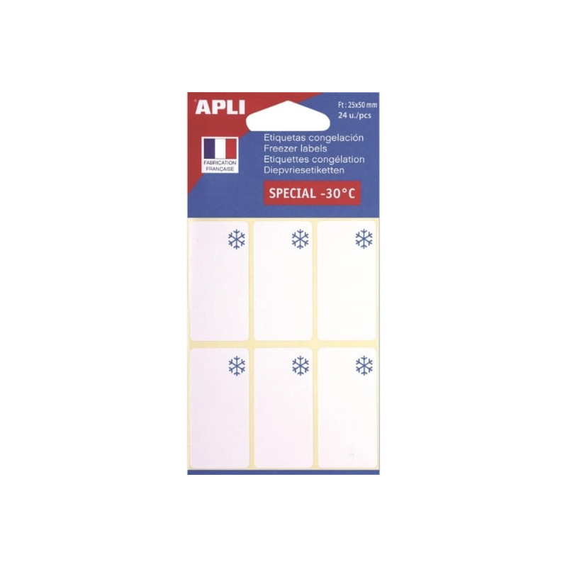 AGIPA - Étiquettes 25mm x 50mm spécial congélation - blister de 24 Étiquettes  Sonico.fr