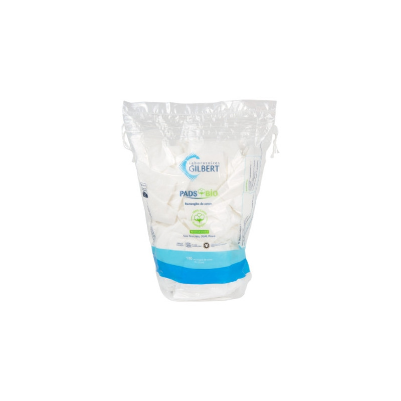 LABORATOIRES GILBERT - Pads Rectangle de coton bébé Bio - sachet de 180 rectangles de coton Sonico.fr