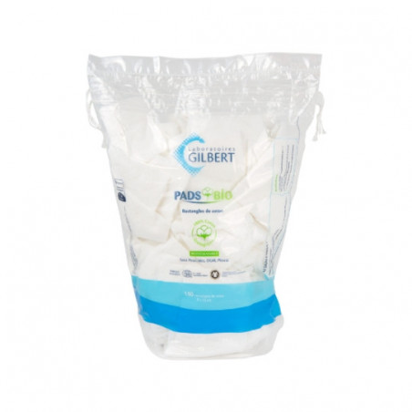 LABORATOIRES GILBERT - Pads Rectangle de coton bébé Bio - sachet de 180 rectangles de coton Sonico.fr